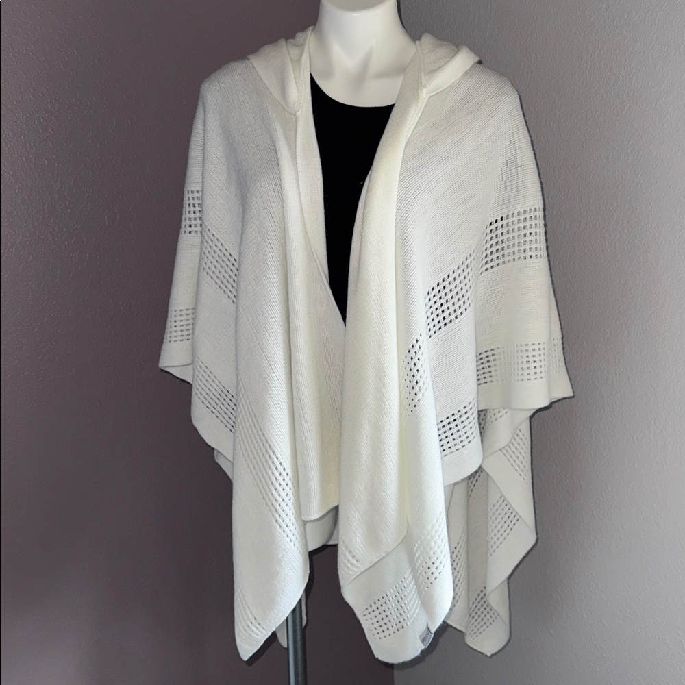 Calvin Klein Knit Hooded Poncho